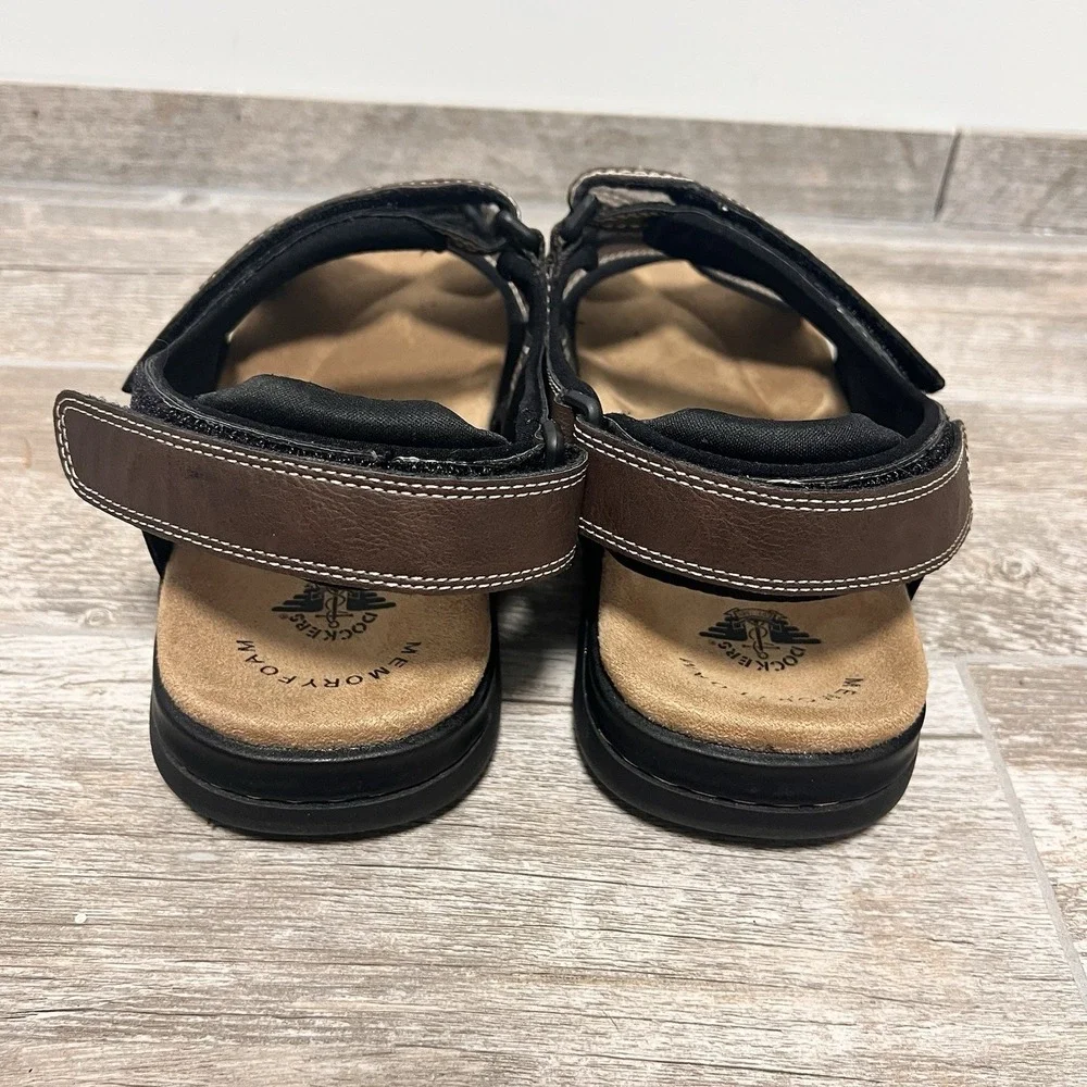 NEW Dockers Sandals Newpage Shoe Men's Size‎ 13M Brown Memory Foam Comfort Flats
